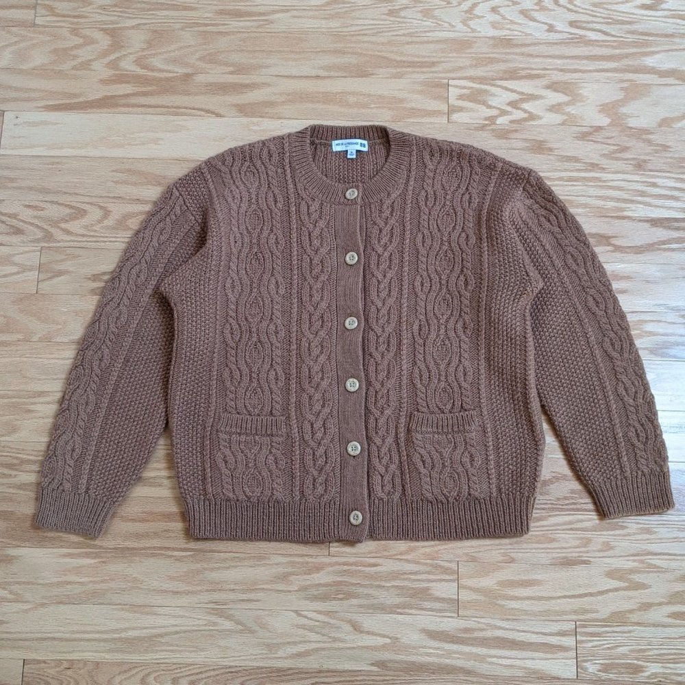 UNIQLO Ines De La Fressange Wool Cardigan XL Brown